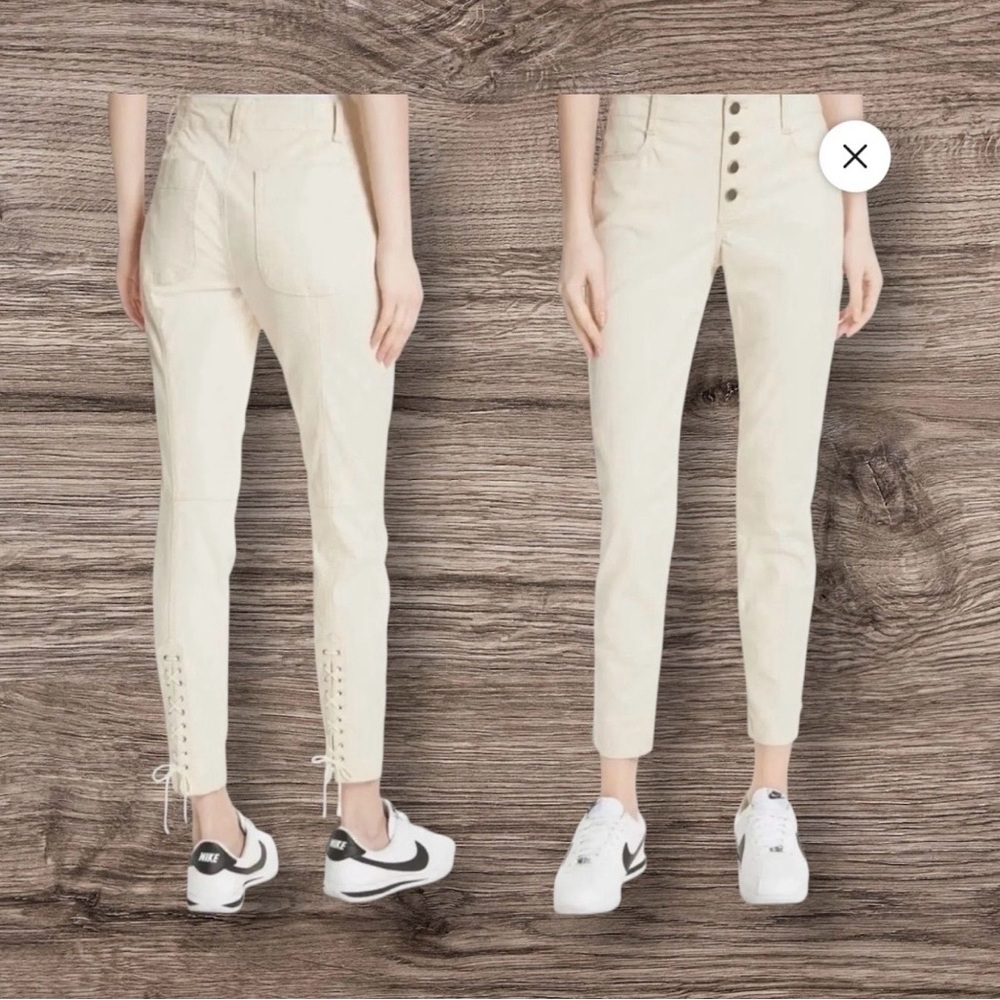 A.L.C. NWT Revolve Owen Lace-Up Ankle Pants size 6 in Parchment $325 RETAIL